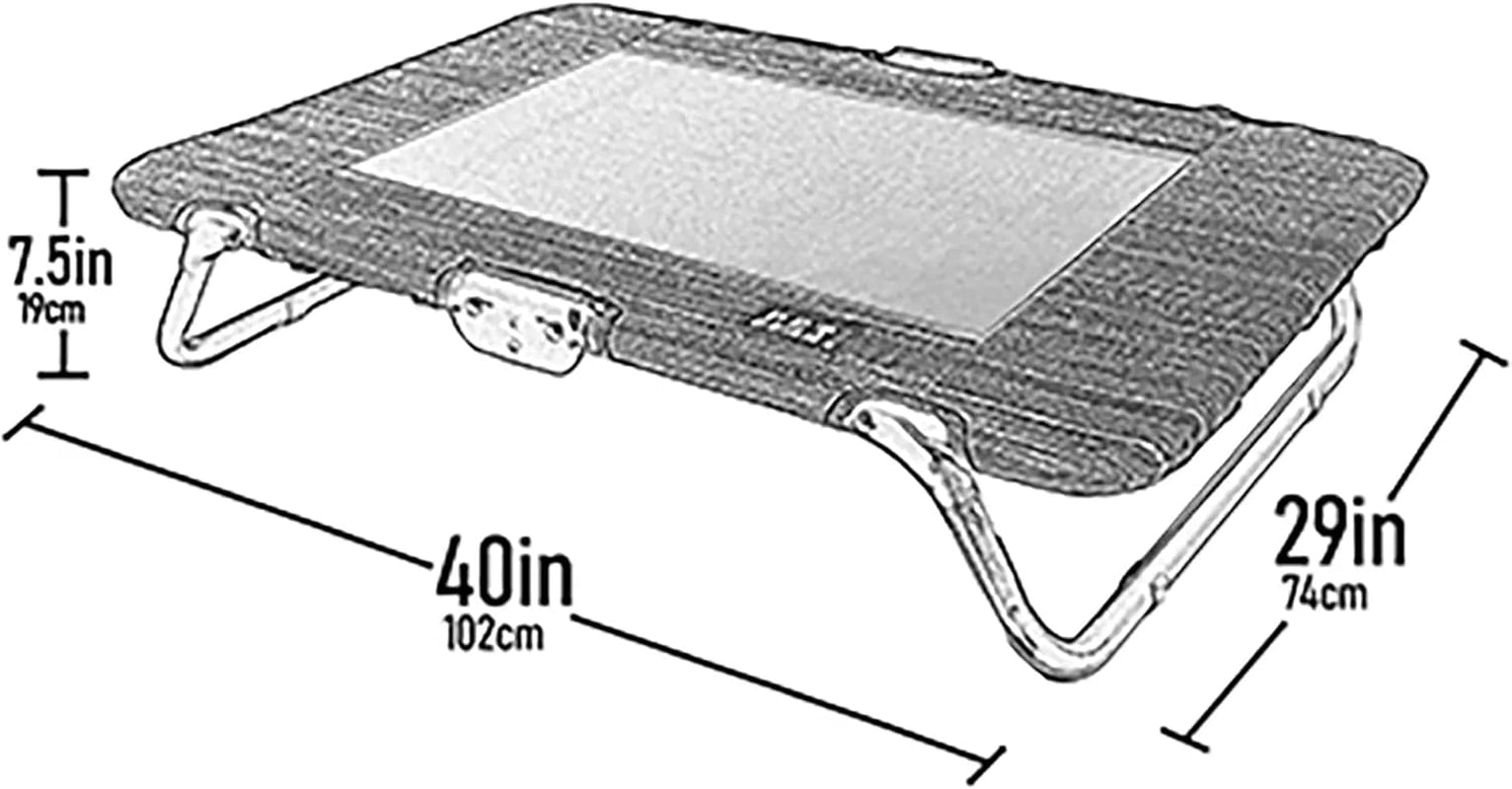 Lifestyle Pet Cot Elevated Bed | No Assembly Required | Premium Tear Resistant Cooling Mesh | Indoor & Outdoor | Lightweight & Portable, 40", Lake Blue (PG6240LBA)