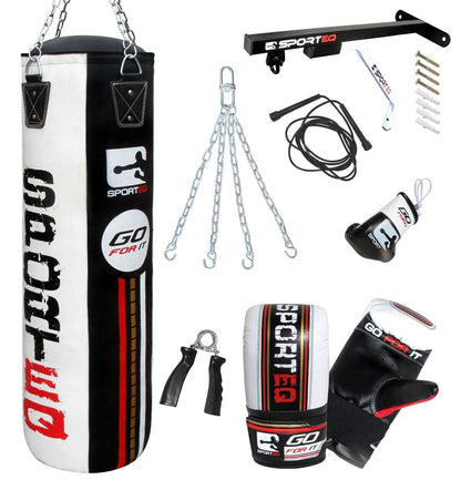 3Ft/4Ft/5Ft Punchbag Heavy Filled, Sporteq Boxing Sets,Gym Quality Pro Bag Combo