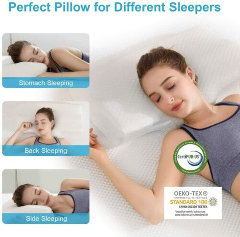 Cervical Memory Foam Pillow, Orthopedic Pillows for Neck Pain, Ergonomic