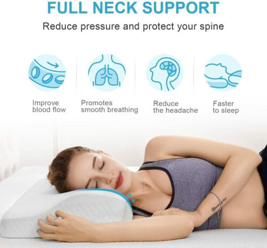 Cervical Memory Foam Pillow, Orthopedic Pillows for Neck Pain, Ergonomic