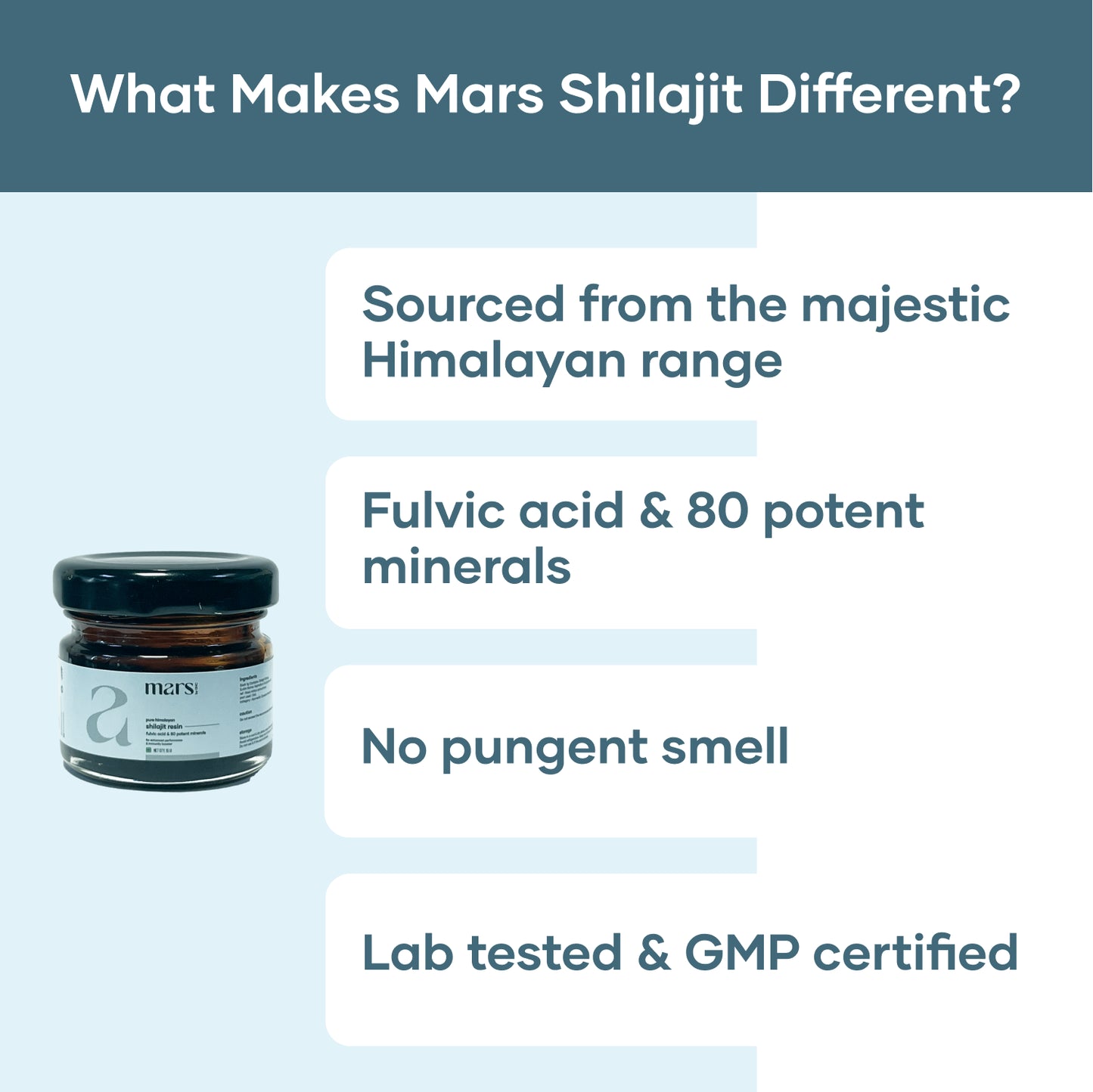 Mars by GHC Organic Himalayan Shilajit Soft Resin - 100% Pure & High Fulvic Acid